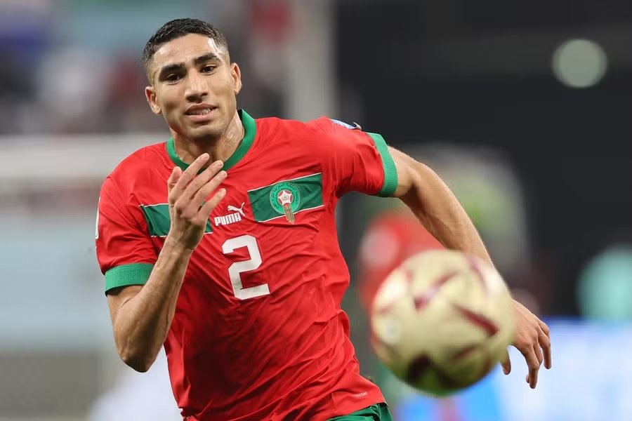 Achraf Hakimi của đội tuyển Morocco.